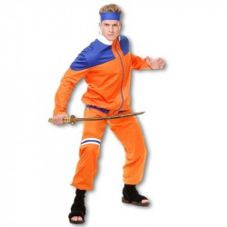 Fantasia Masculina Naruto Ninja Adulto Carnaval Halloween