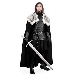 Fantasia Jon Snow Luxo Game Of Thrones Traje Masculino para Cosplay Festa a Fantasia Halloween