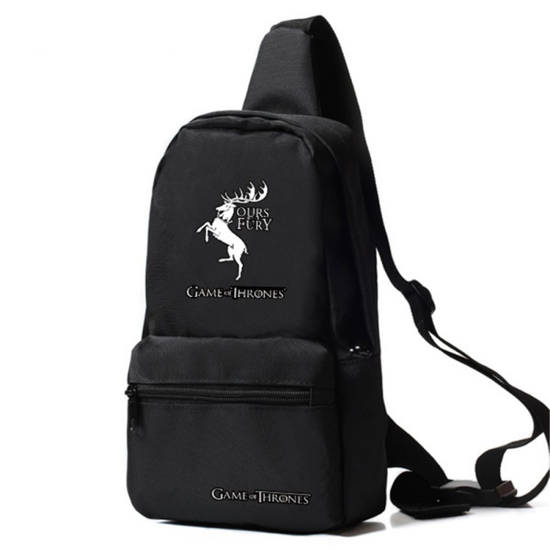 Mochila Preta Alça Única Série Game of Thrones Casa Baratheon