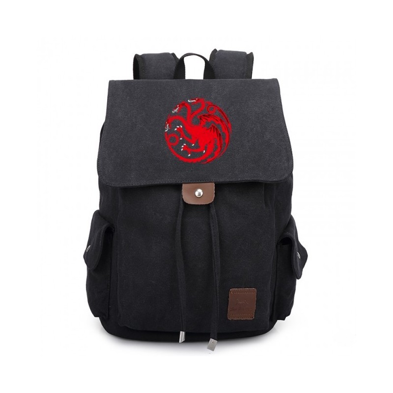Mochila Preta Série Game of Thrones Casa Targaryen