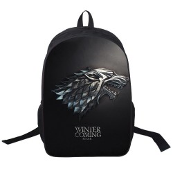 Mochila Preta Série Game of Thrones Casa Stark Geek 