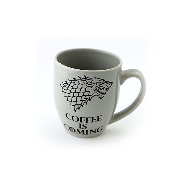 Caneca Cerâmica Game of Thrones Casa Stark Coffe is Coming