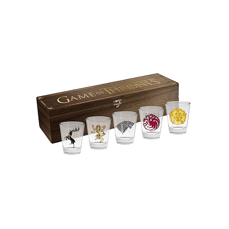 Conjunto de Copos de Tequila Game of Thrones com Caixa 5un