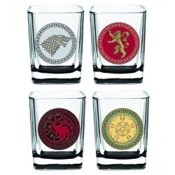 Conjunto de Copos de Tequila Game of Thrones Quadrados 4un Geek