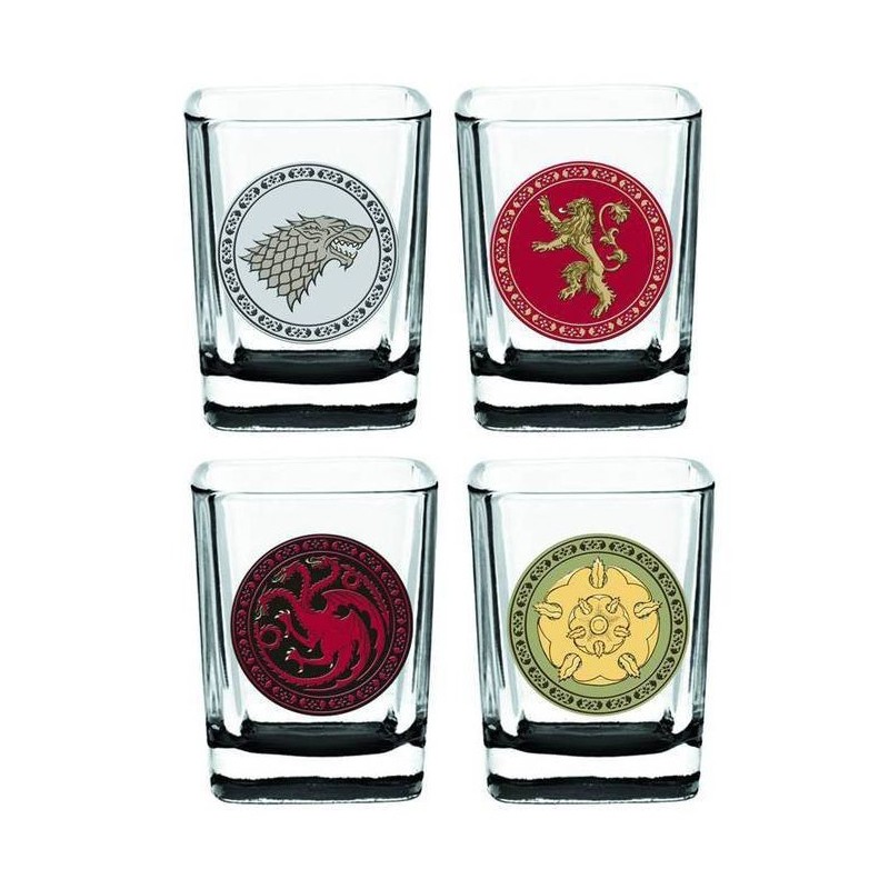 Conjunto de Copos de Tequila Game of Thrones Quadrados 4un Geek