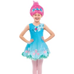 Fantasia Infantil Meninas Poppy Trolls Carnaval Halloween Festa Importada