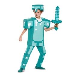 Fantasia Infantil Meninos Minecraft Armor Luxo Halloween Festa a Fantasia