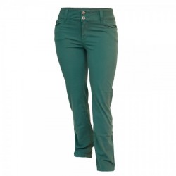 Calça Feminina Skinny Cós Alto Sarja Color Verde