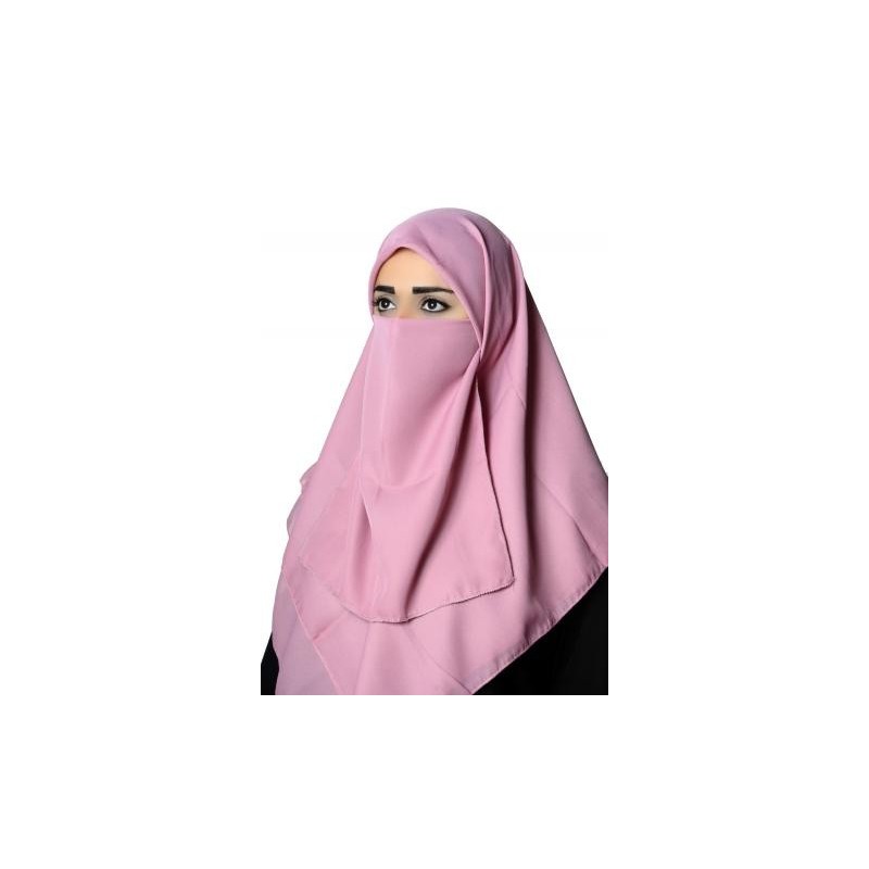 Hijab Burca Lenço Rosa Muçulmano Mulheres 