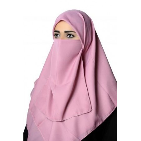 Hijab Burca Lenço Rosa Muçulmano Mulheres