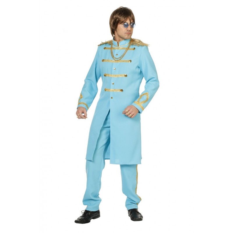 Fantasia Masculina Adulto Beatles Sgt Pepper's Halloween Azul
