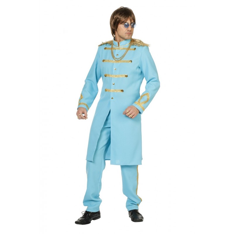 Fantasia Masculina Adulto Beatles Sgt Pepper's Halloween Azul