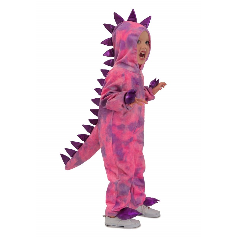 Fantasia Infantil Dinossauro Cor de Rosa Halloween