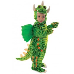 Fantasia Dinossauro Verde Infantil Halloween Carnaval