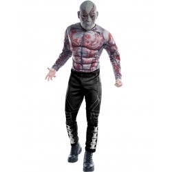 Fantasia Luxo Adulto Masculina Drax Guardiões da Galáxia Halloween Cosplay