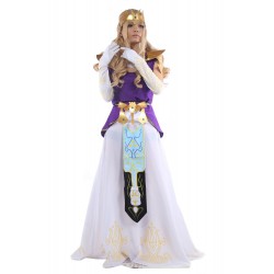 Fantasia Feminina Princesa Zelda Luxo Halloween Cosplay Carnaval