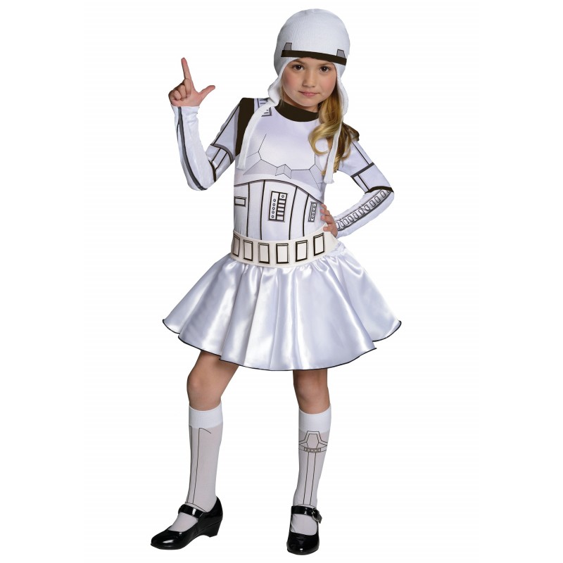 Fantasia Infantil Storm Trooper Meninas Star Wars Carnaval Halloween Festa a Fantasia