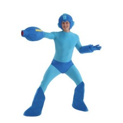 Fantasia Masculina Mega Man Carnaval Halloween Cosplay