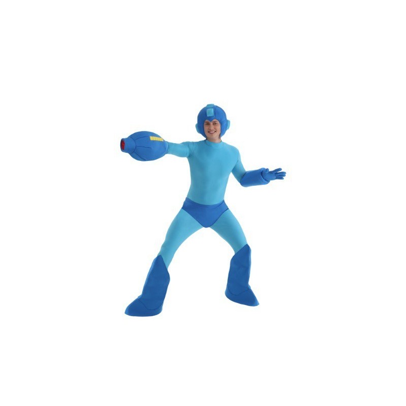 Fantasia Masculina Mega Man Carnaval Halloween Cosplay