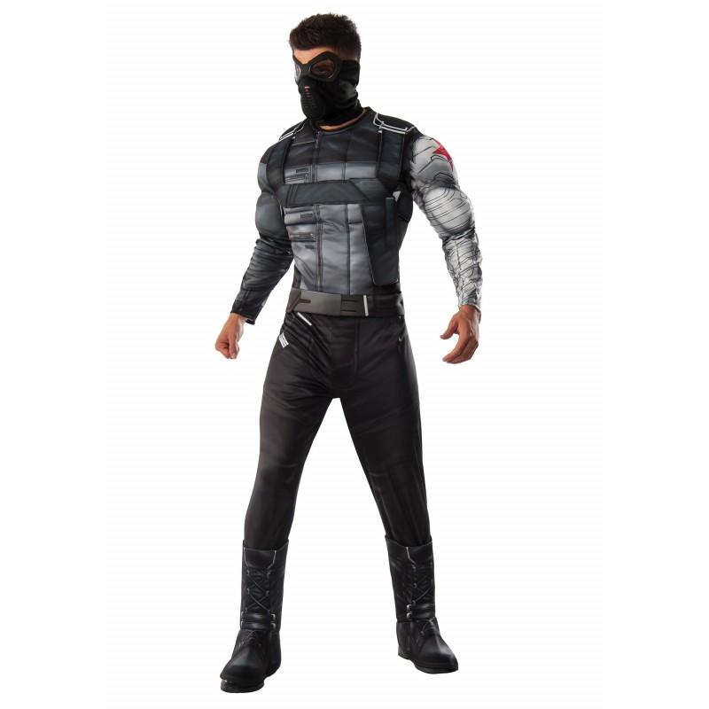 Fantasia Masculina Guerra Civil Winter Soldier Luxo Cosplay Halloween