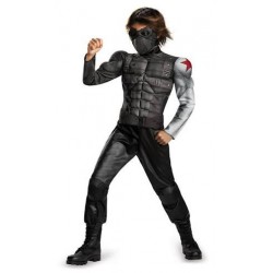 Fantasia Infantil Meninos Guerra Civil Winter Soldier Luxo Cosplay Halloween