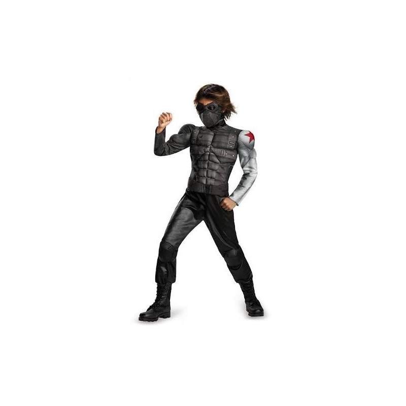 Fantasia Infantil Meninos Guerra Civil Winter Soldier Luxo Cosplay Halloween