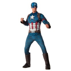 Fantasia Masculina Capitão América Guerra Civil Halloween Cosplay