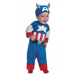 Fantasia Infantil Bebês Capitão América Halloween Carnaval Cosplay