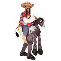 Fantasia Adulto Mexicano montado no Cavalo Halloween Carnaval