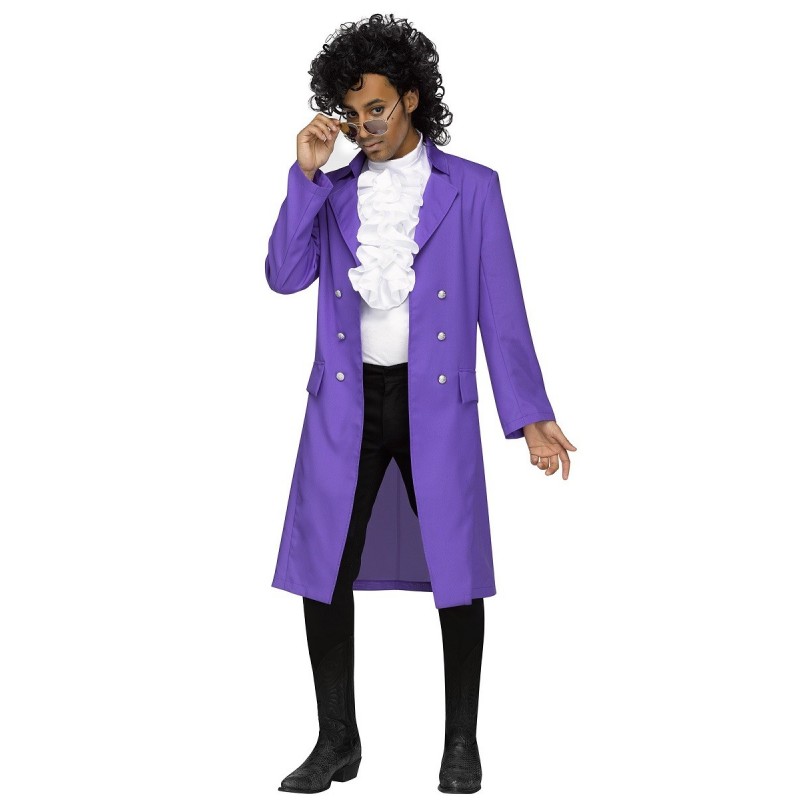 Fantasia Adulto Masculina Cantor Prince Halloween Carnaval