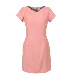 Vestido Casual Curto Tubo Acinturado Rosa