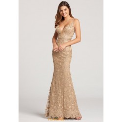 vestido de renda longo nude