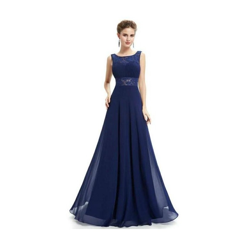 vestido longo azul royal simples