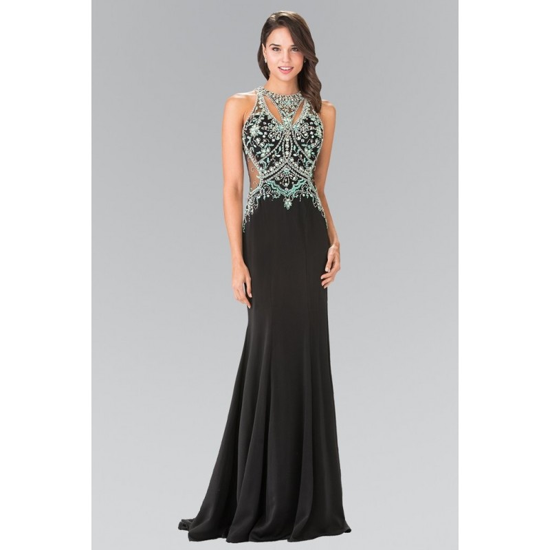 Vestido Longo Festa Sereia Preto com Brilho