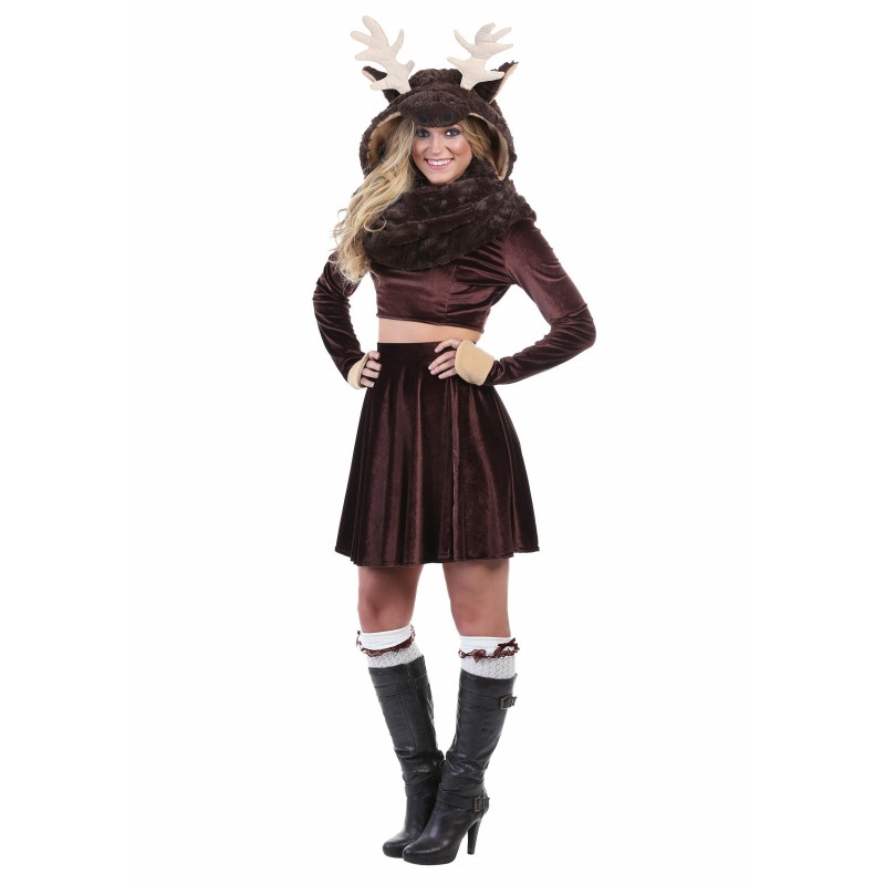 Fantasia Adulto Feminina Animais Alce Moose Importada