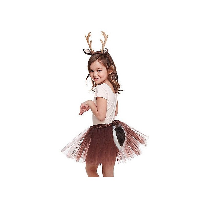 Fantasia Infantil Animais Veado Saia Tutu Meninas Halloween Carnaval