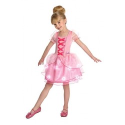 Fantasia Infantil Meninas Barbie Bailarina Rosa Halloween Carnaval