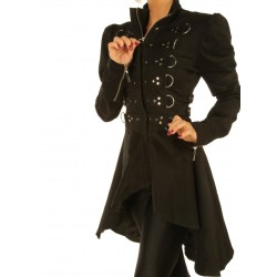 Fantasia Feminina Steampunk Casaco Cosplay Festa Halloween Importada