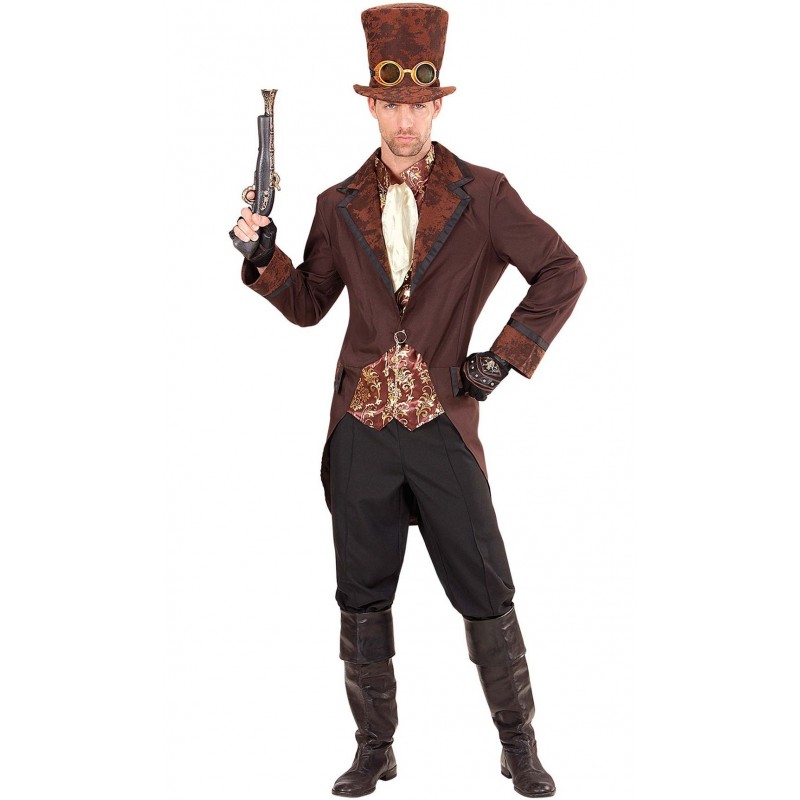 Fantasia Masculina Adulto Steampunk Cosplay Halloween Carnaval