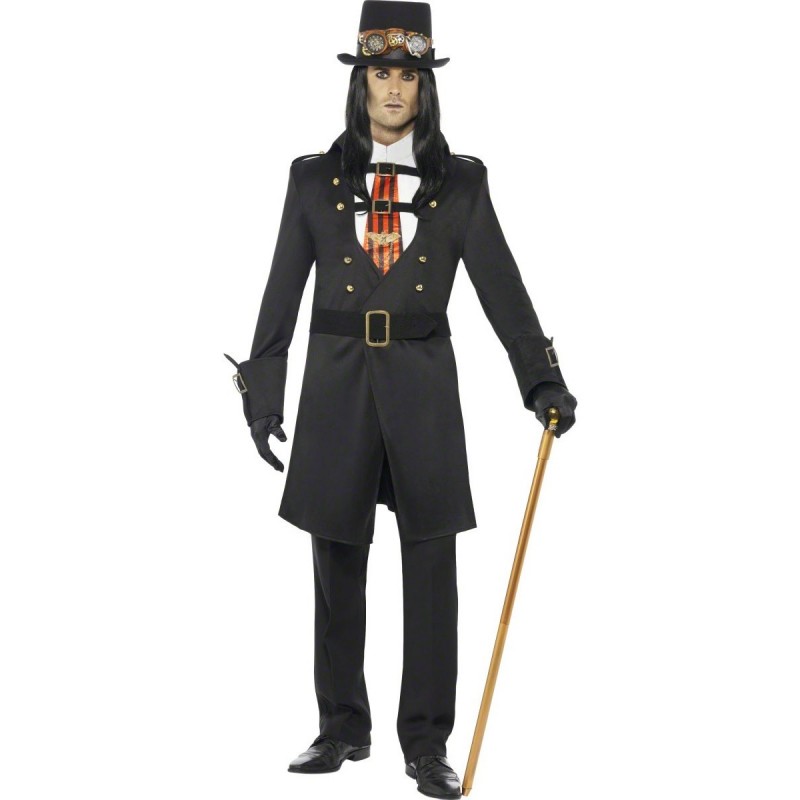 Fantasia Masculina Adulto Steampunk Cosplay Halloween Carnaval