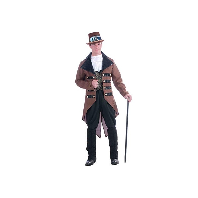 Fantasia Masculina Steampunk Cosplay Vitoriano Halloween Carnaval