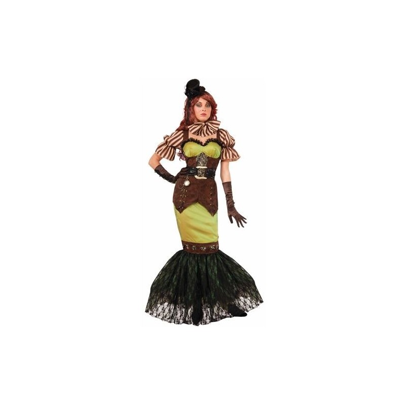 Fantasia Feminina Sereia Steampunk Halloween Cosplay Carnaval