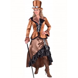 Fantasia Feminina Dama Steampunk Halloween Cosplay Carnaval