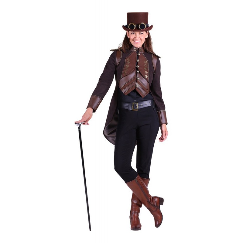 Fantasia Feminina Mulher Steampunk Halloween Cosplay Carnaval