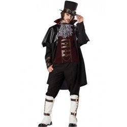 Fantasia Masculina Vampiro Steampunk Vitoriano Halloween Cosplay