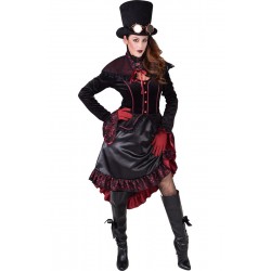 Fantasia Feminina Mulher Vitoriana Steampunk Cosplay Halloween Carnaval