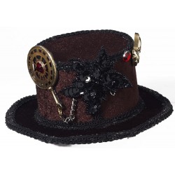 Mini Top Hat Chapéu Steampunk Feminino Fantasia Cosplay Halloween Carnaval