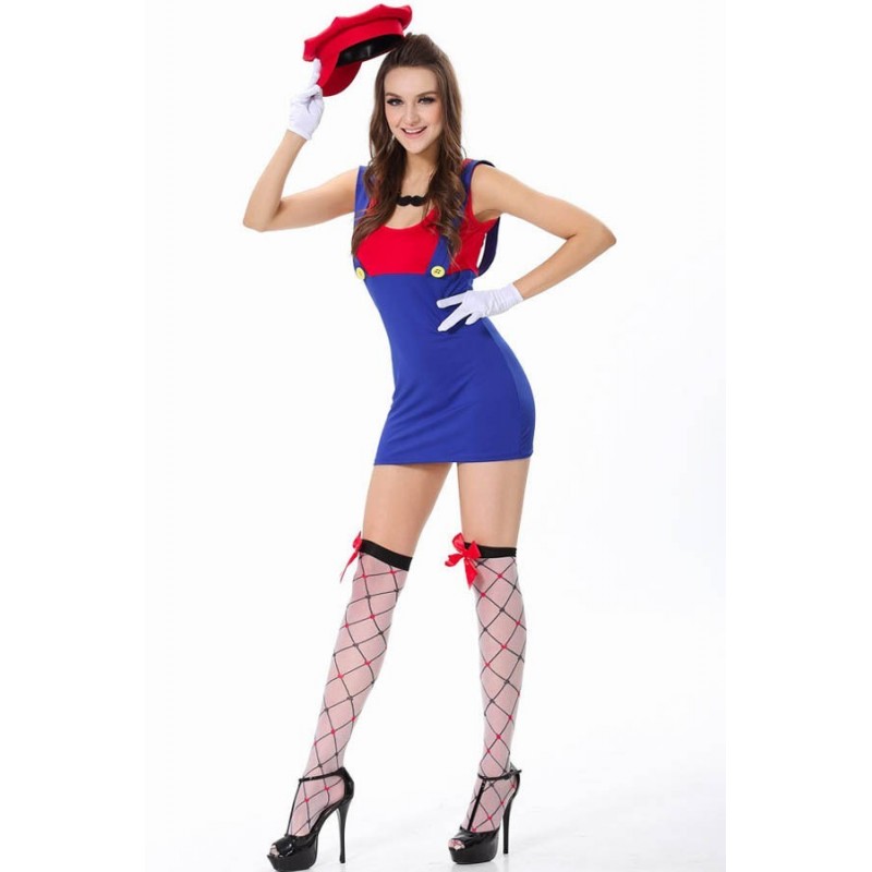 Fantasia Adulto Feminina Super Mario Sexy Carnaval Halloween Cosplay