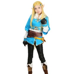 Fantasia Feminina Infantil Princesa Zelda Cosplay Halloween Carnaval
