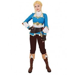 Fantasia Feminina Adulto Princesa Zelda Cosplay Halloween Carnaval